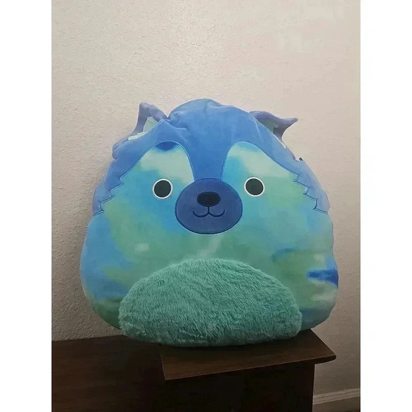 Squishmellow Kippie Shepherd 20in Plush Toy Blue Animal Face No Tags - Picture 1 of 8